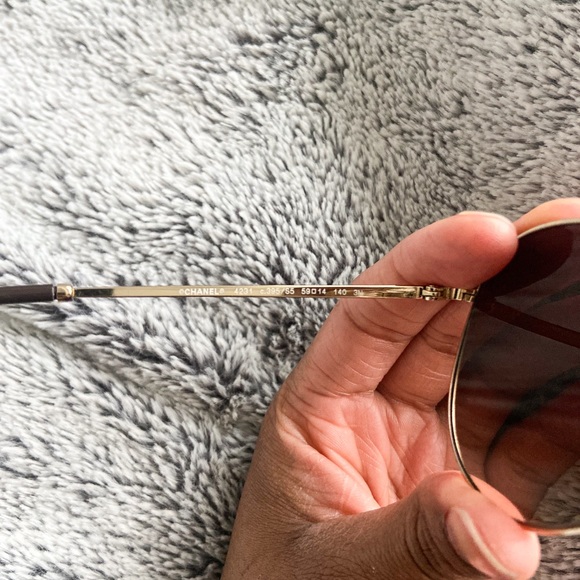 Chanel Aviator Metallic Pilot Sunglasses - Picture 5 of 6